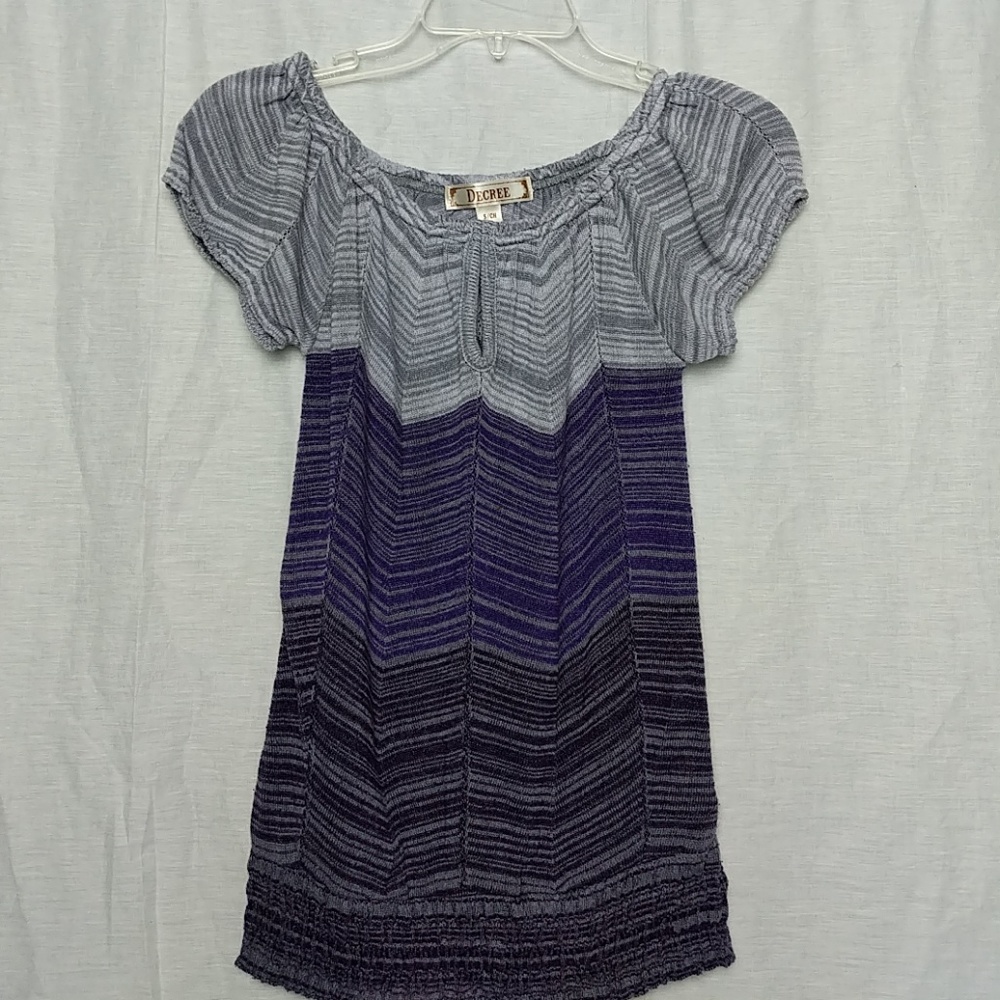 Grey and purple sweater